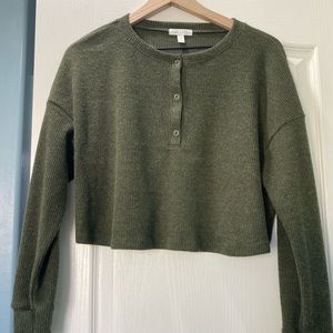 Abound Cropped Sweater, Size S